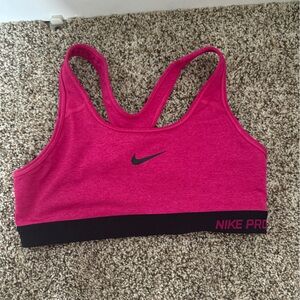 Pink Nike Pro Dri Fit Sports Bra